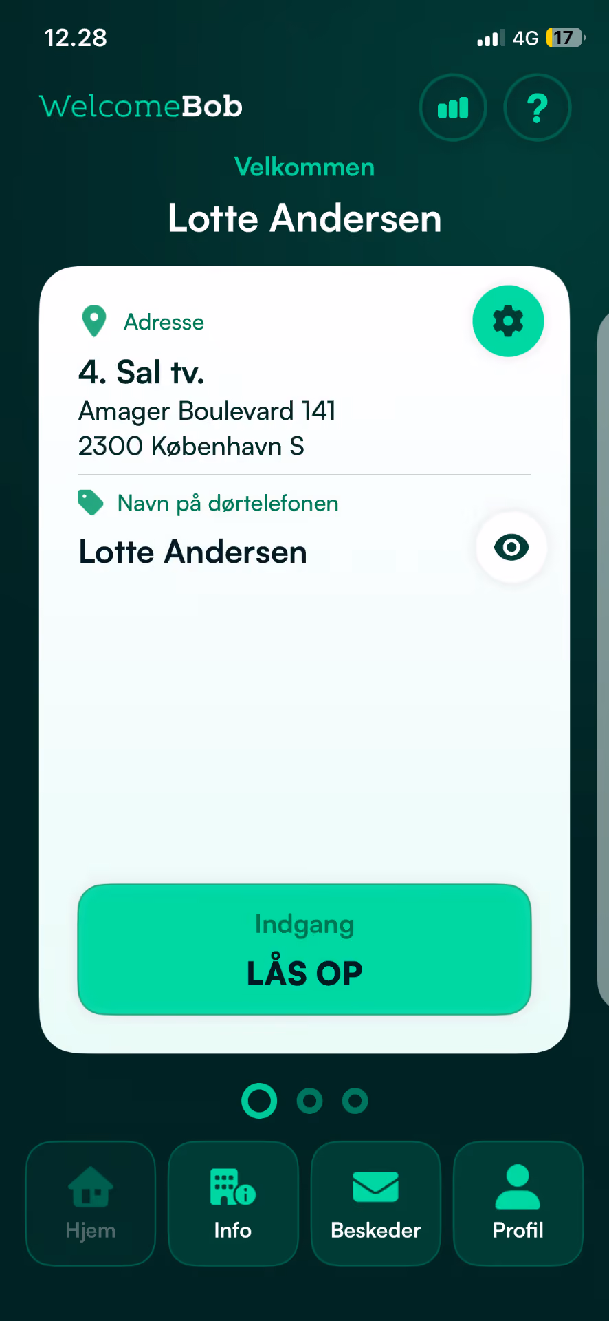 WelcomeBob app , Lås op med ét tryk