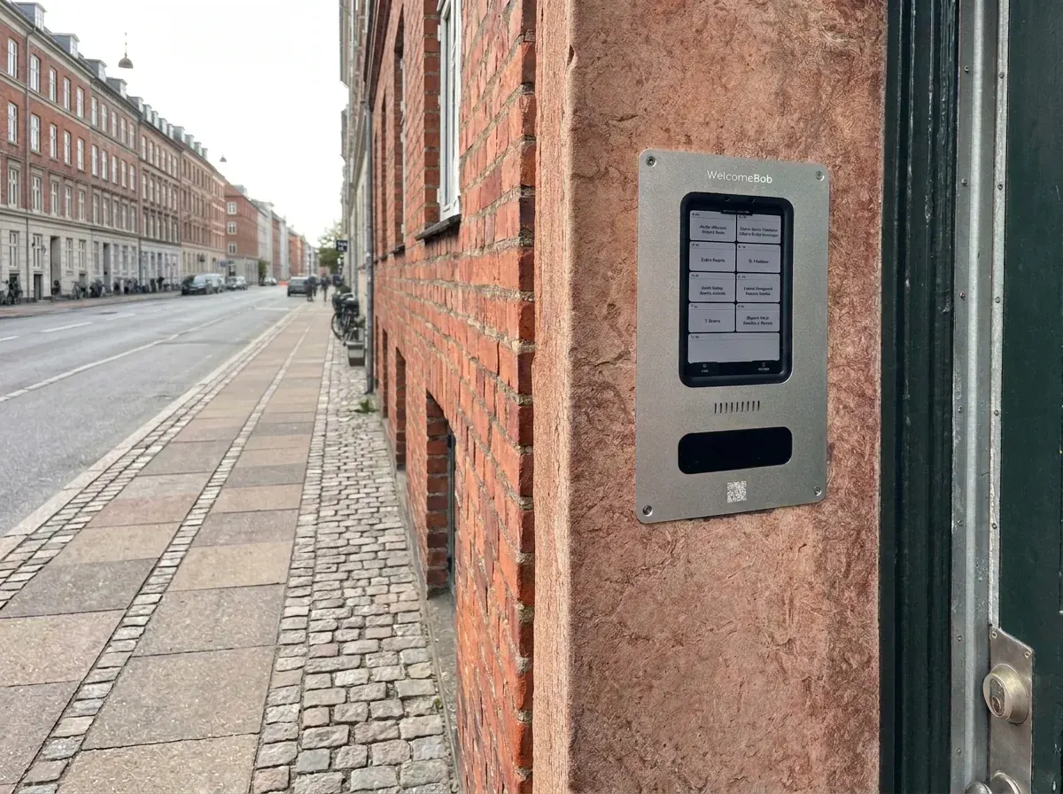 Installeret videodørtelefon på Ågade