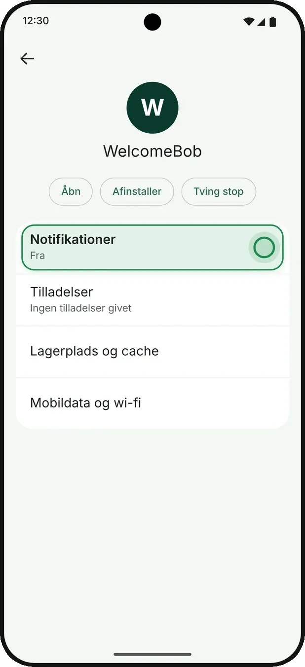 Tryk på »Notifikationer«.