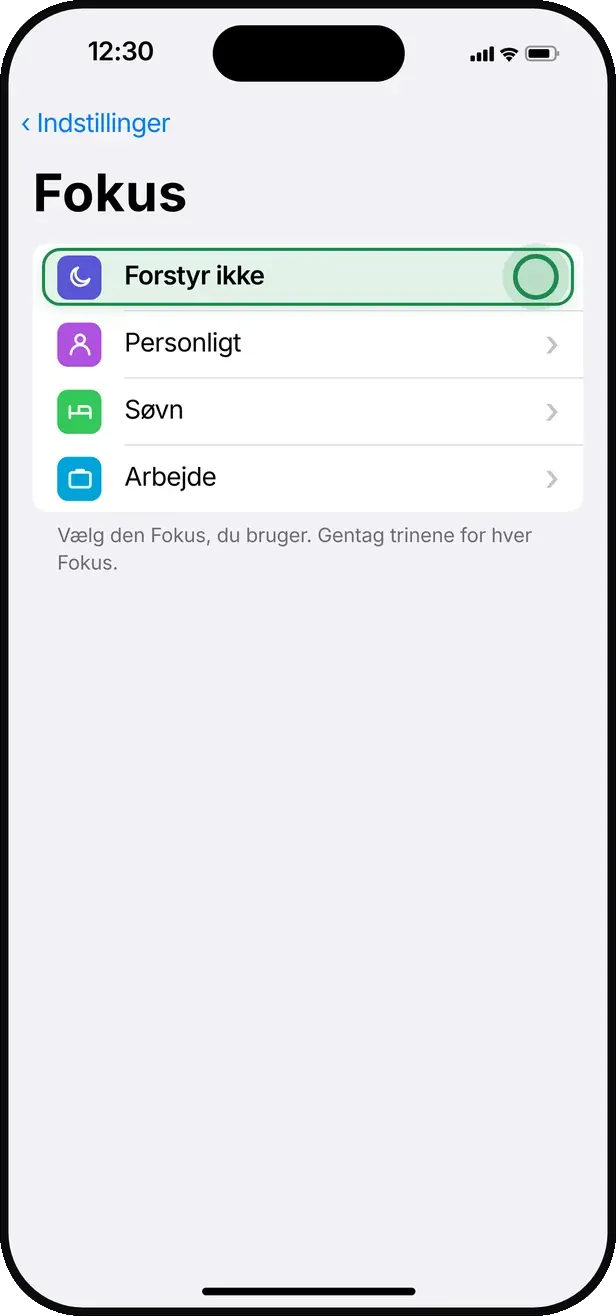 Tjek Fokus eller Forstyr ikke – 1